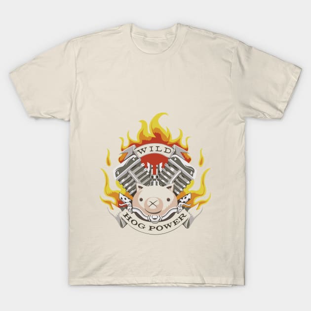 Wild Hog Power T-Shirt by FullmetalV